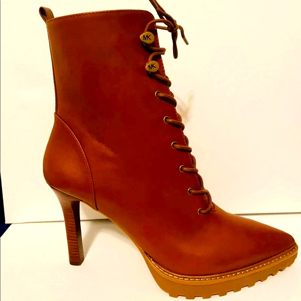 COPY - Michael Kors Kyle Leather Lace-Up Boot